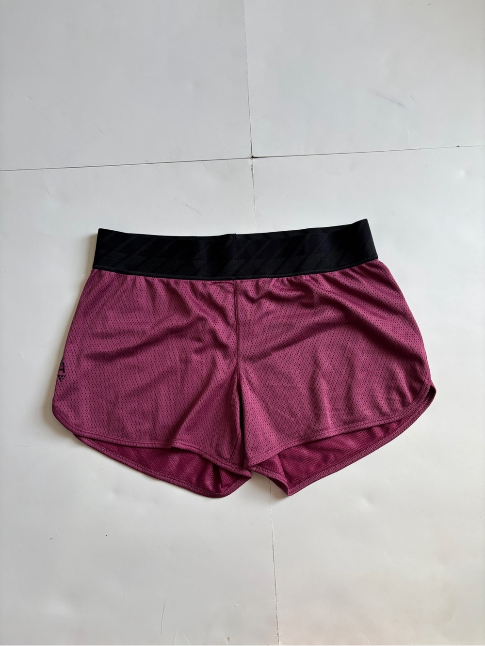 Craft Women's Plum Athletic Mesh Shorts with Black Waistband